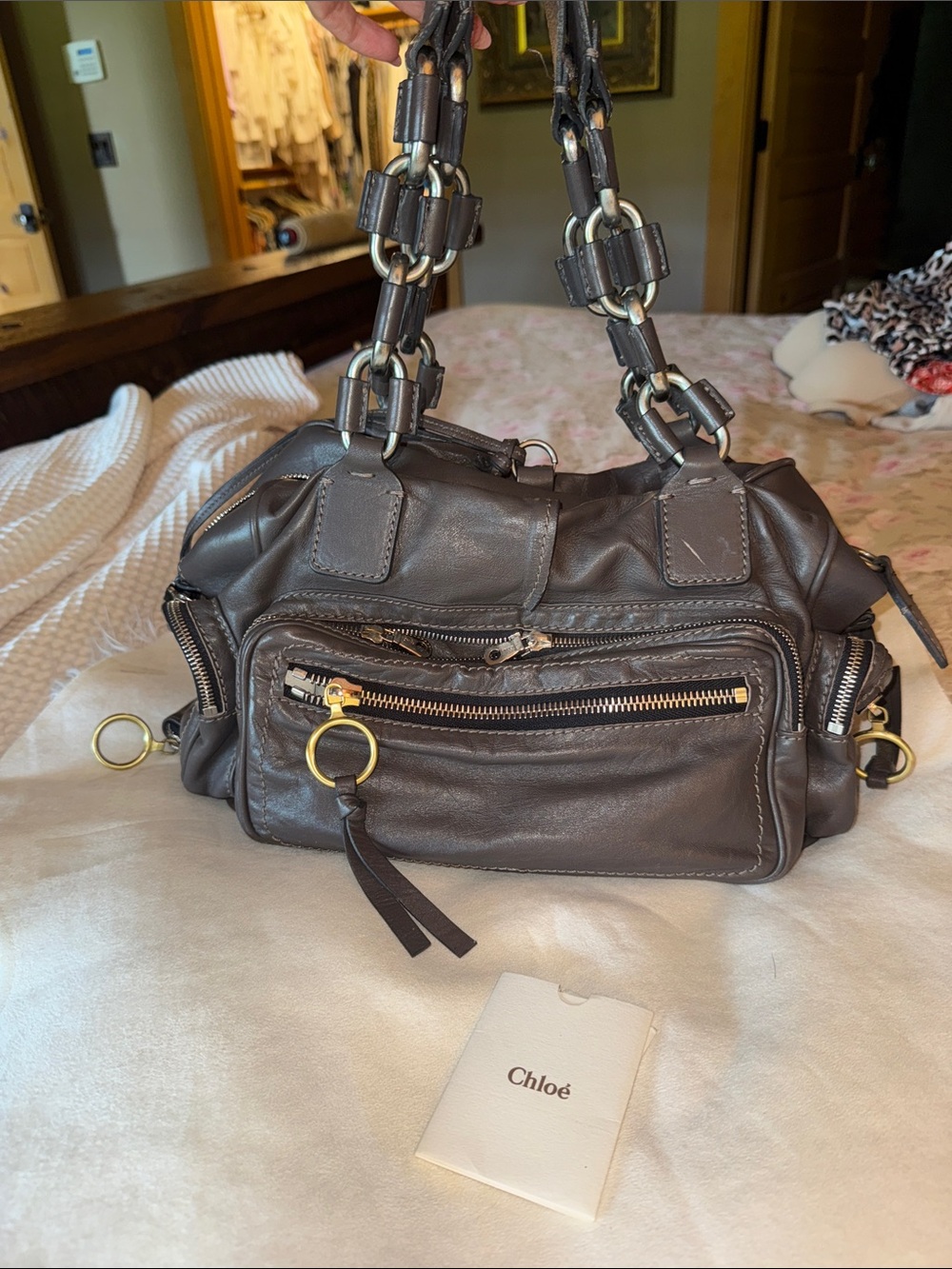 Vintage Chloé Leather Shoulder Bag - Picture 4 of 15